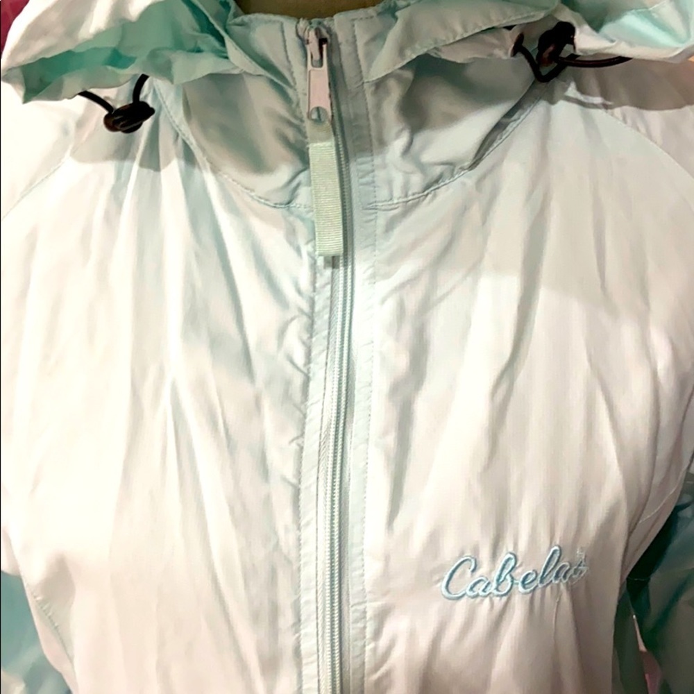 Stillwater Cabela's Slicker Rain Jacket Hooded Coat
